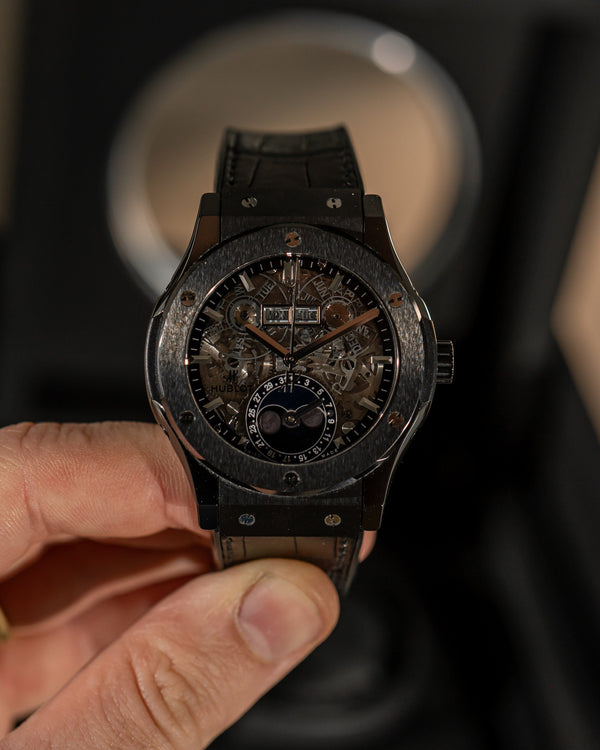 Hublot Classic Fusion Aerofusion Moonphase Black Magic 547.CX.0170.LR - Box & Papers (2021)