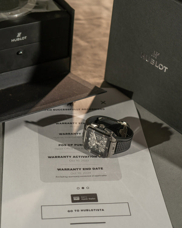 Hublot Square Bang Chronograph 821.NM.0170.RX – Full Set (2022)