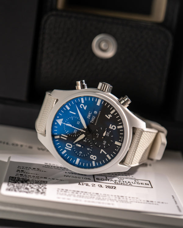 IWC Watch Pilot's Watch Chronograph Top Gun Edition Lake Tahoe IW389105 - White Ceramic - Full Set - 2022