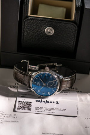 IWC Watch Portugieser Automatic 40 IW358305 - Blue Dial - Full Set - 2023