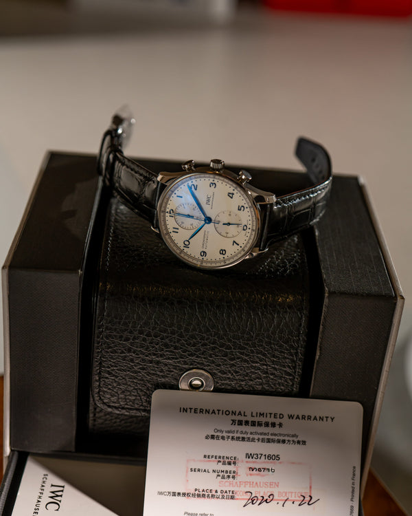 IWC Watch Portugieser Chronograph IW371605 - Silver Dial - Full Set (2020)