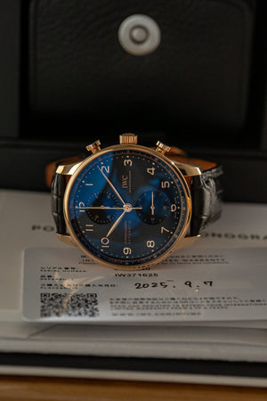 IWC Watch Portugieser Chronograph IW371625 - 18ct Rose Gold - Full Set - 2025