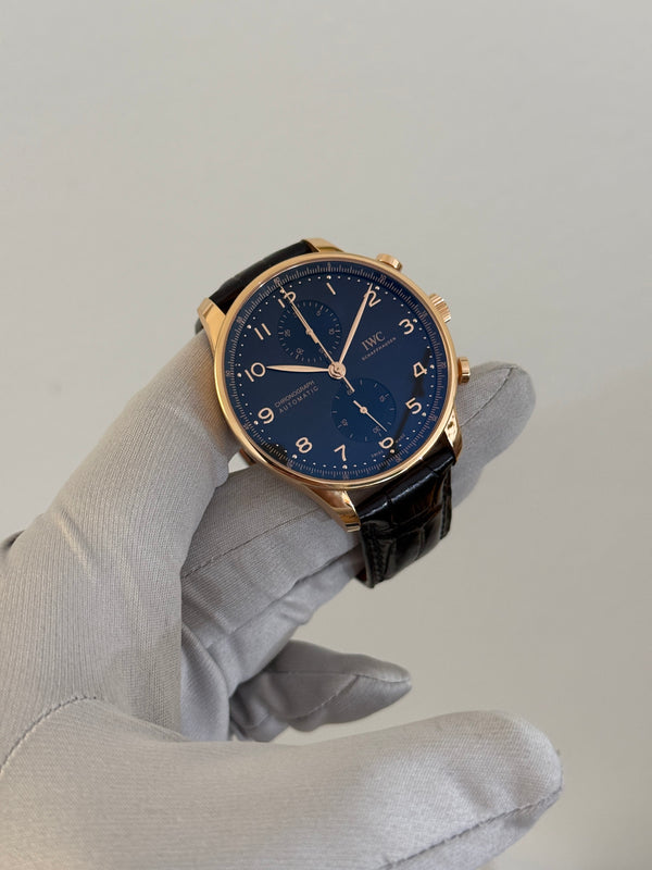 IWC Watch Portugieser Chronograph IW371625 - 18ct Rose Gold - Full Set - 2025