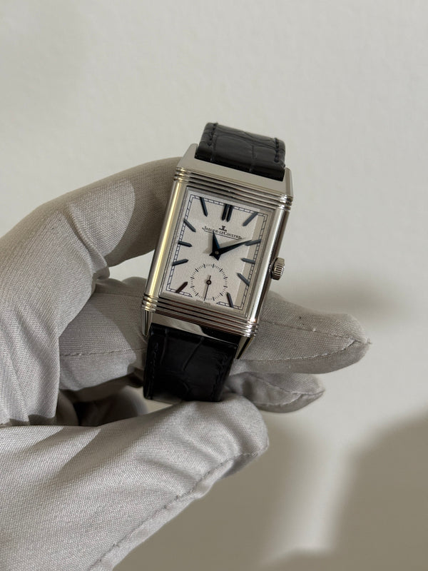 Jaeger Le-Coultre Watch Reverso Tribute Duoface Q3908420 - Silvered & Blue Duo - Box & Papers - 2017