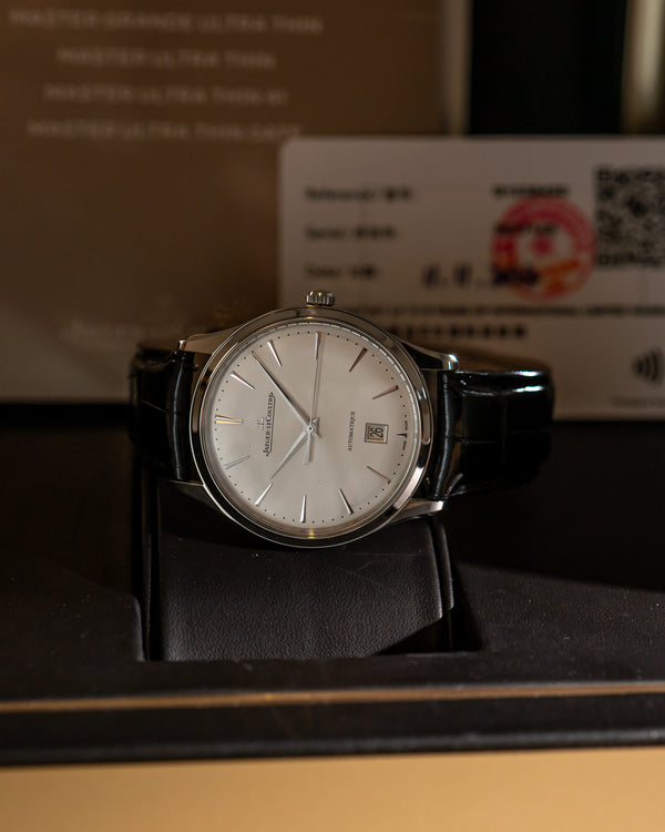 Jaeger-LeCoultre Watch Master Ultra Thin Date Q1238420 - Silver Sunburst Dial - Full Set (2022)