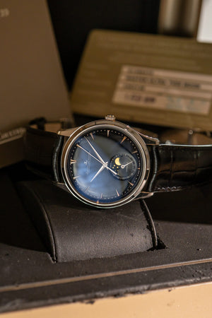 Jaeger-LeCoultre Watch Master Ultra Thin Moon Q1368470 - Blue Sunburst Dial - Full Set (2019)