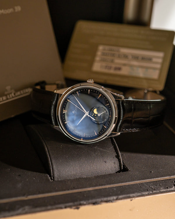 Jaeger-LeCoultre Watch Master Ultra Thin Moon Q1368470 - Blue Sunburst Dial - Full Set (2019)
