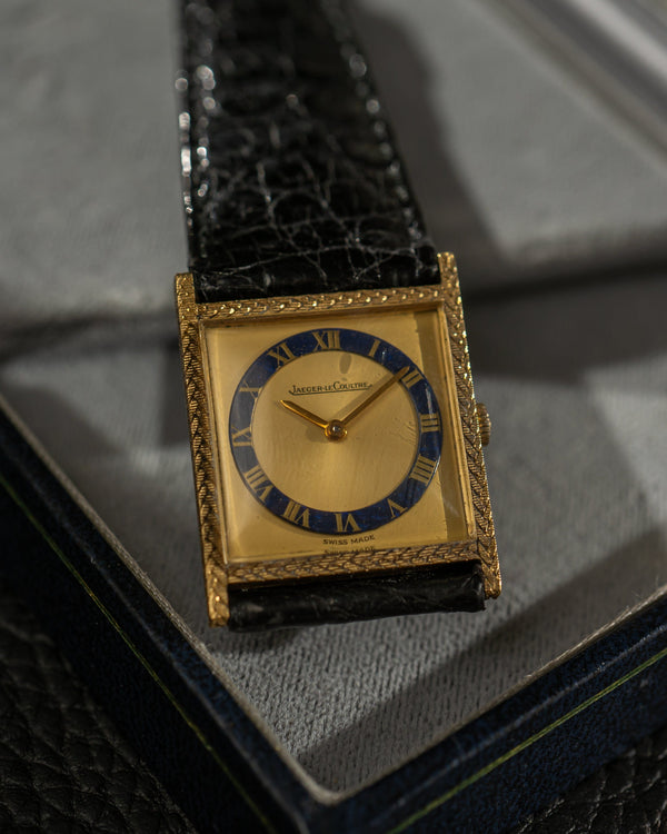 Jaeger-LeCoultre Tank 9044 - Gilt & Lapis Lazuli Dial - Box & Papers (1971)
