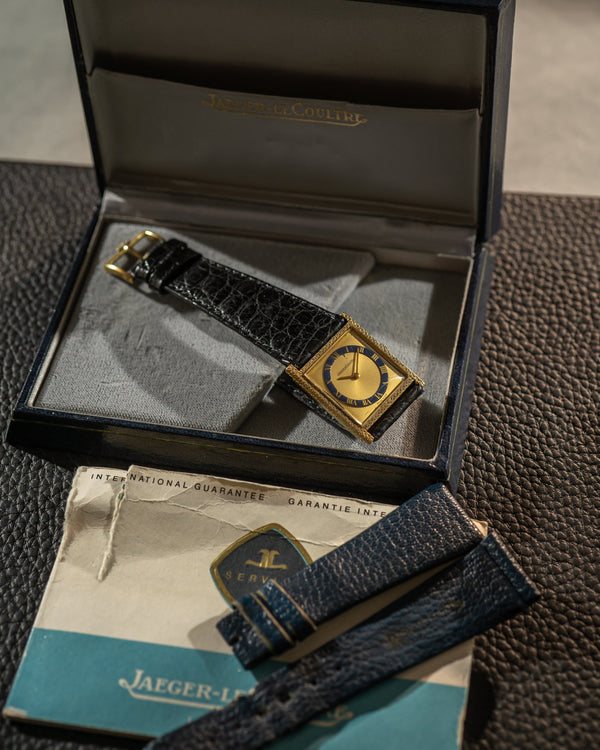 Jaeger-LeCoultre Tank 9044 - Gilt & Lapis Lazuli Dial - Box & Papers (1971)