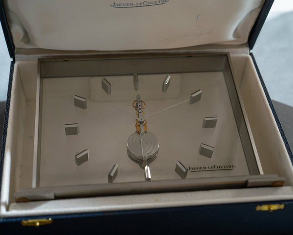 Jaeger-LeCoultre Transparent Desk Clock Ref. 556 - 8-Day Skeleton Movement - Box - ca 1982