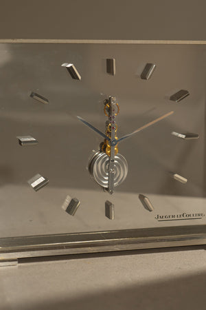Jaeger-LeCoultre Transparent Desk Clock Ref. 556 - 8-Day Skeleton Movement - Box - ca 1982