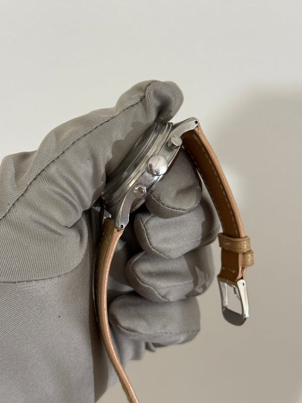 Lemac Watch Chronograph 765 - Tri-Compax Cream Dial - Watch Only - ca. 1940's