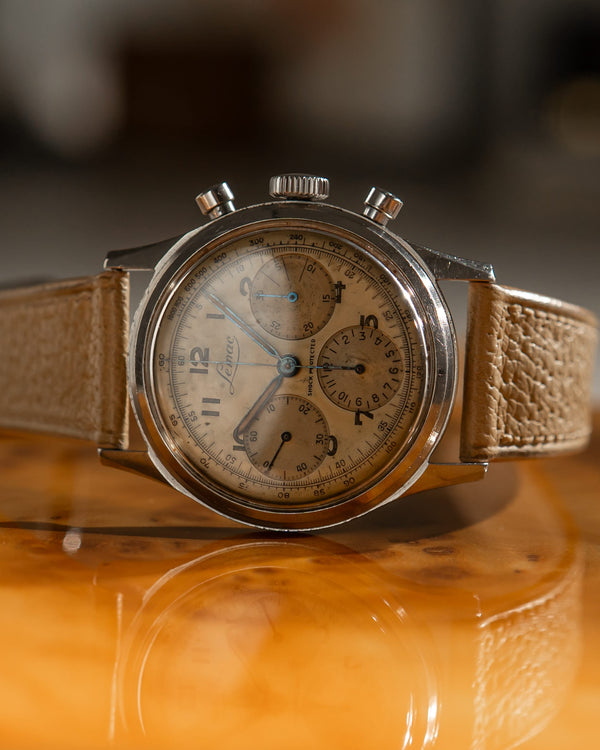 Lemac Watch Chronograph 765 - Tri-Compax Cream Dial - Watch Only - ca. 1940's