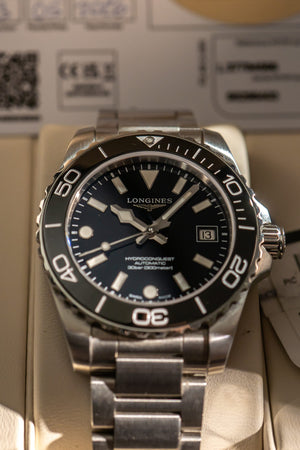 Longines Watch HydroConquest 39 L37794566 - Black Dial - Full Set - 2026