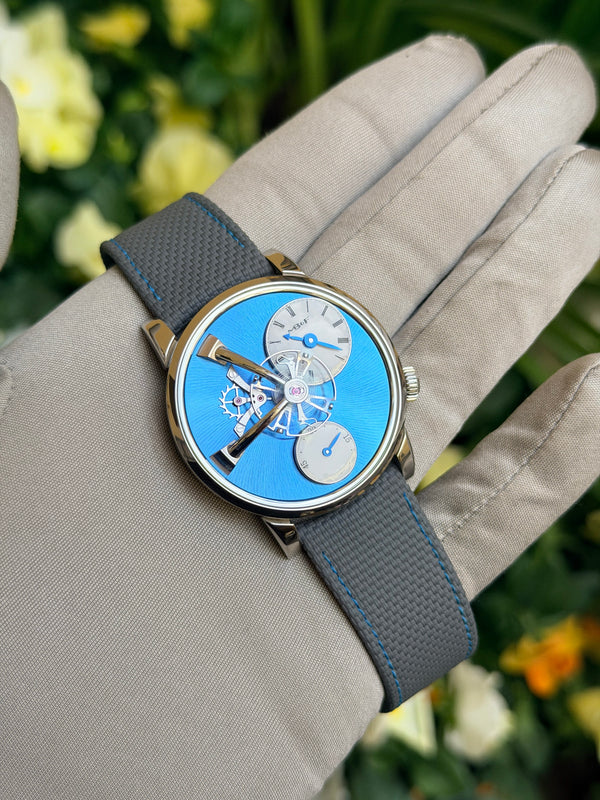 MB&F Legacy Machine LM101 Steel - Blue Dial - Full Set (2022)