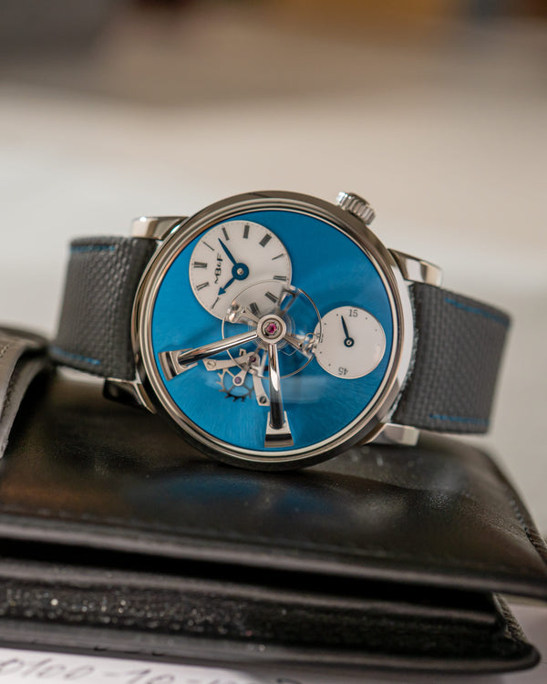 MB&F Legacy Machine LM101 Steel - Blue Dial - Full Set (2022)