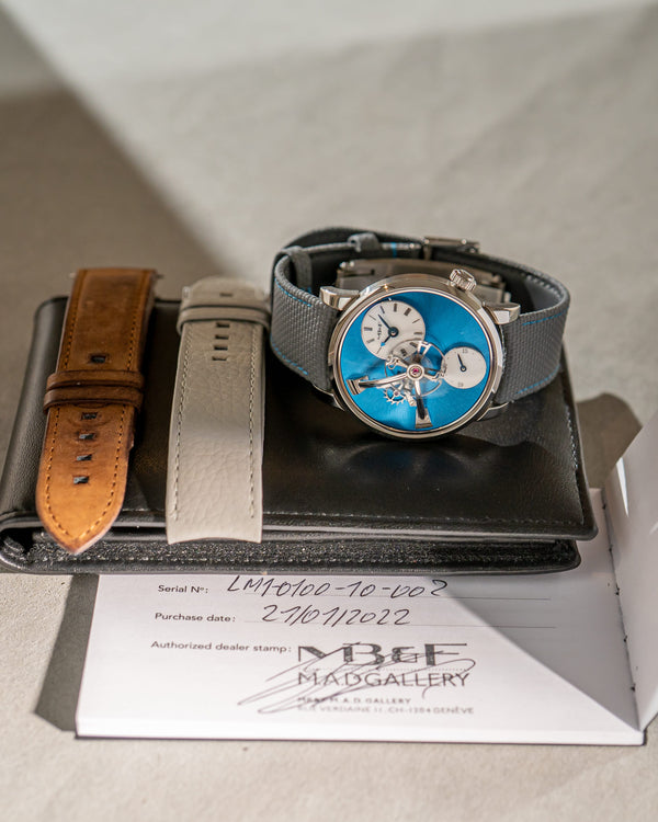 MB&F Legacy Machine LM101 Steel - Blue Dial - Full Set (2022)