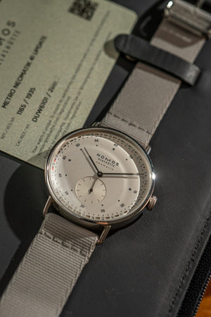 NOMOS Glashütte Watch Metro neomatik 41 Update 1165 - White Silvered Dial - Full Set - 2025