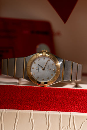 Omega Watch Constellation 131.20.25.60.55.002 - Steel & Yellow Gold, Mother-of-Pearl Diamond Dial - 25% VAT - Full Set - 2025