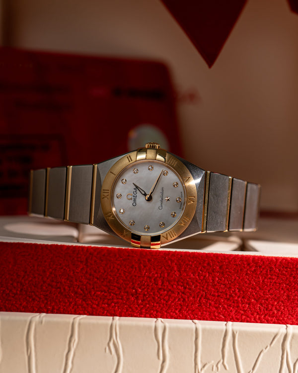 Omega Watch Constellation 131.20.25.60.55.002 - Steel & Yellow Gold, Mother-of-Pearl Diamond Dial - 25% VAT - Full Set - 2025
