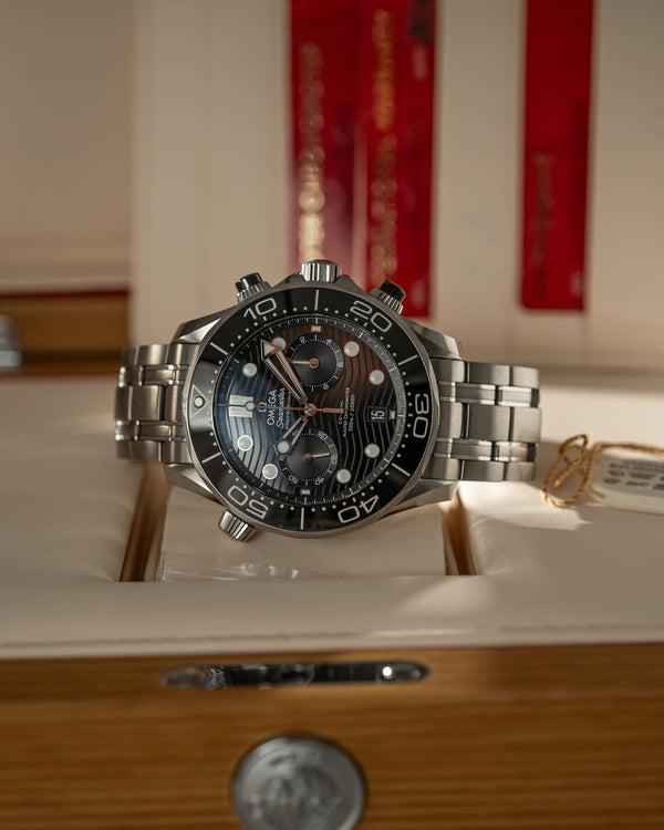 Omega Watch Seamaster Diver 300M Chronograph 210.30.44.51.01.001 - Black Dial - Full Set - 2023