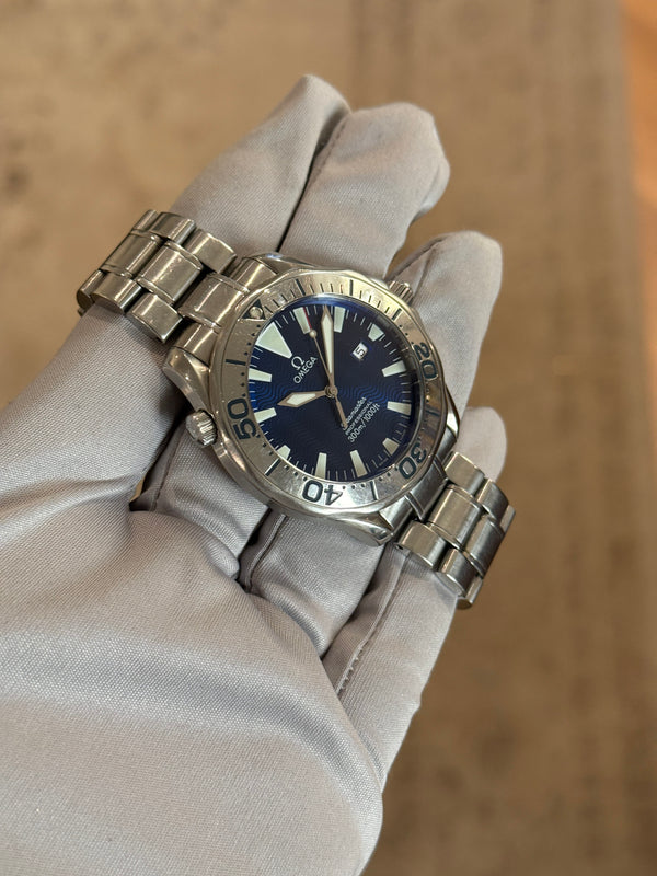 Omega Watch Seamaster Professional 300m Quartz 2265.80.00 - Electric Blue - Full Set & Service Papers (2006)