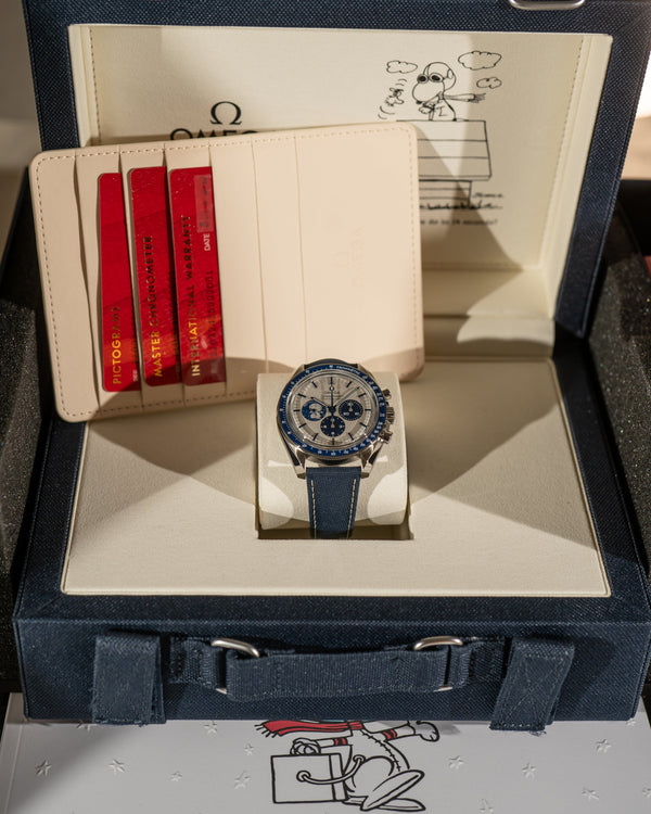 Omega Speedmaster “Silver Snoopy Award” 50th Anniversary – 310.32.42.50.02.001 – Full Set (2024)