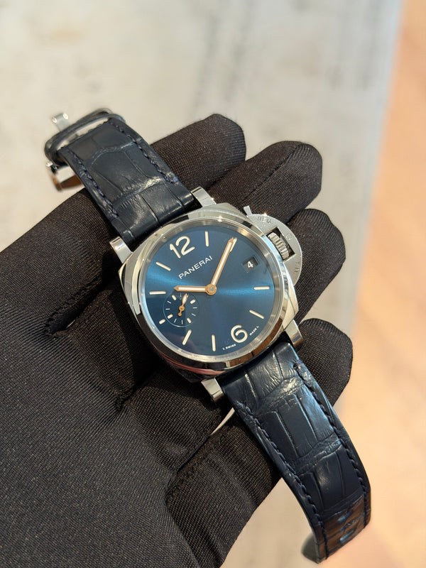 Panerai Watch Luminor Due 38 PAM01273 - Blue Sunburst Dial - Full Set - 2023