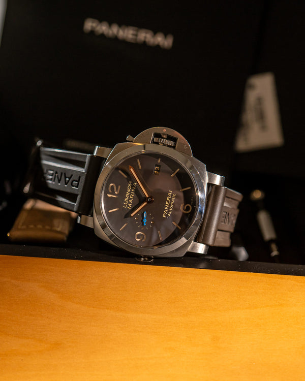 Panerai Watch Luminor Marina PAM01351 - Titanium Brown Dial - Full Set - 2018