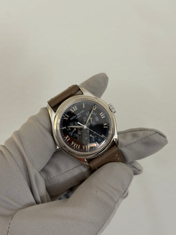 Patek Philippe Watch Annual Calendar 5035P - Platinum - Black Dial - Box & Extract - 2001