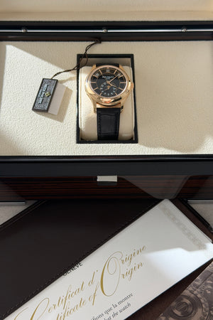 Patek Philippe Watch Annual Calendar 5205R-010 - Rose Gold Black Dial - Full Set - 2023