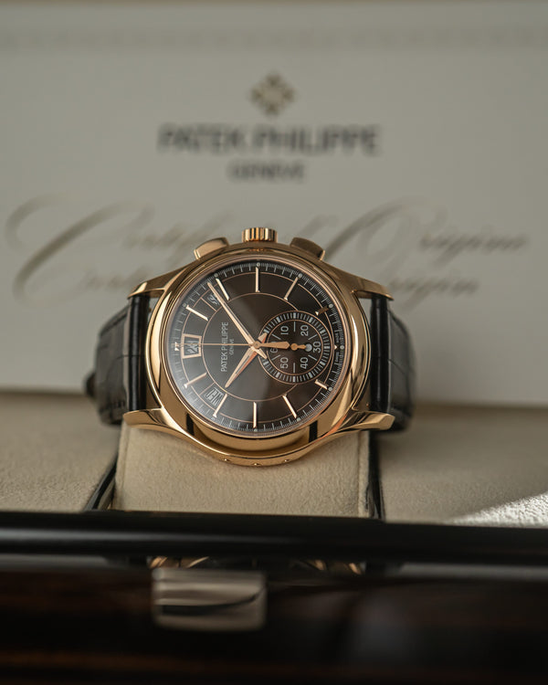 Patek Philippe Watch Annual Calendar Chronograph 5905R-001 - Rose Gold - Brown Dial - Full Set - 2023