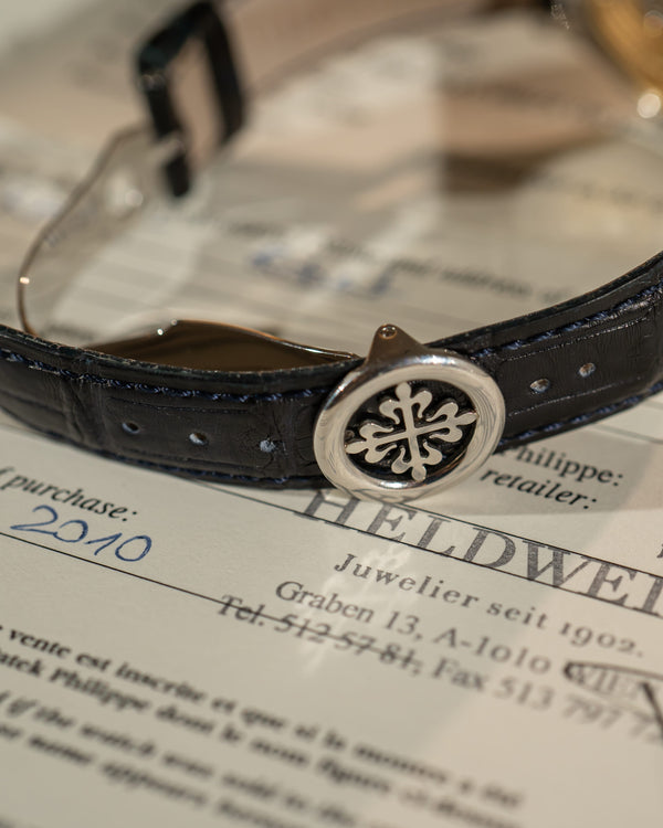 Patek Philippe Watch Annual Calendar Chronograph 5960P-015 - Platinum Blue Dial - Full Set (2010)