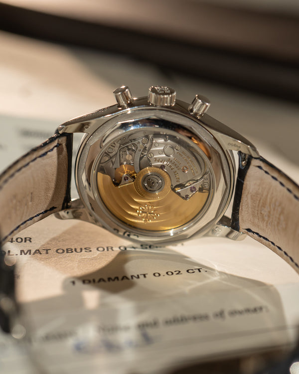 Patek Philippe Watch Annual Calendar Chronograph 5960P-015 - Platinum Blue Dial - Full Set (2010)