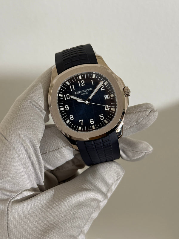 Patek Philippe Watch Aquanaut 5168G-001 - White Gold - Blue Dial - Full Set - 2020