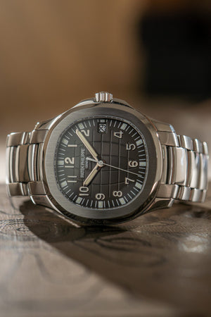 Patek Philippe Watch Aquanaut Jumbo 5167/1A - Black Embossed Dial - Steel Bracelet - Watch Only