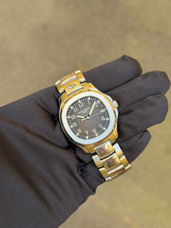 Patek Philippe Watch Aquanaut Jumbo 5167/1A - Black Embossed Dial - Steel Bracelet - Watch Only
