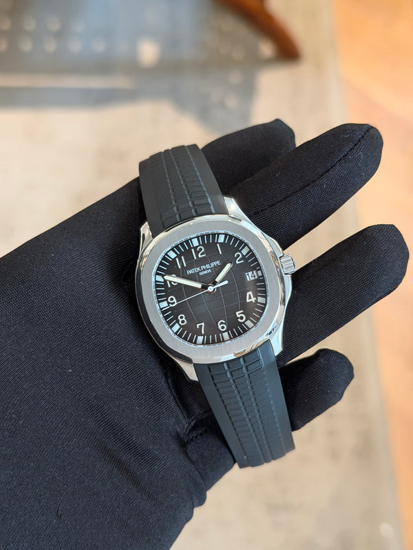 Patek Philippe Watch Aquanaut Jumbo 5167/1A - Black Embossed Dial - Steel Bracelet - Watch Only