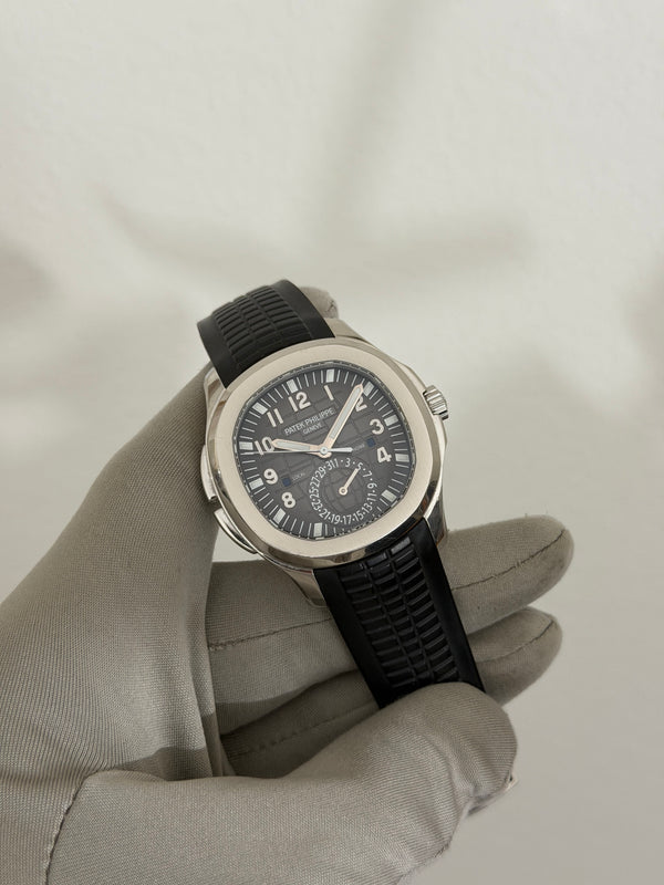 Patek Philippe Watch Aquanaut Travel Time 5164A - Black Embossed Dial - Full Set - 2018