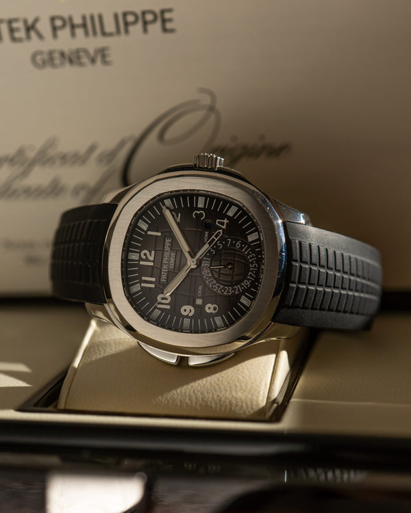 Patek Philippe Watch Aquanaut Travel Time 5164A - Black Embossed Dial - Full Set, Serviced 2024 - 2013