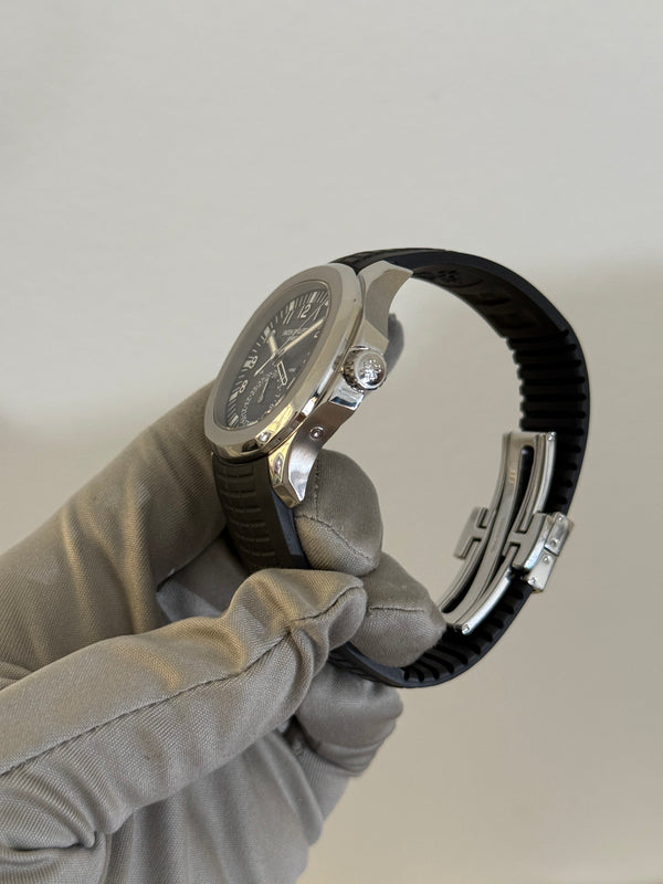 Patek Philippe Watch Aquanaut Travel Time 5164A - Black Embossed Dial - Full Set, Serviced 2024 - 2013