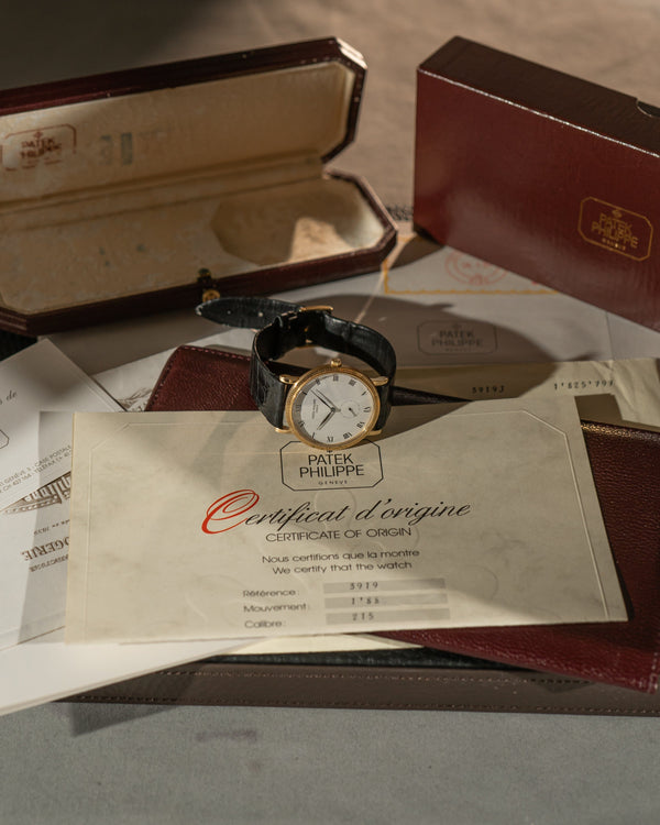 Patek Philippe Calatrava 3919J - Hobnail Bezel - Full Set (1997)