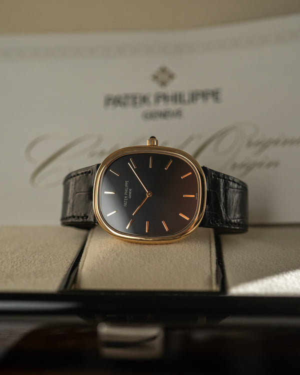 Patek Philippe Watch Golden Ellipse 5738R - Rose Gold - Ebony Black Dial - Full Set - 25% VAT (2020)