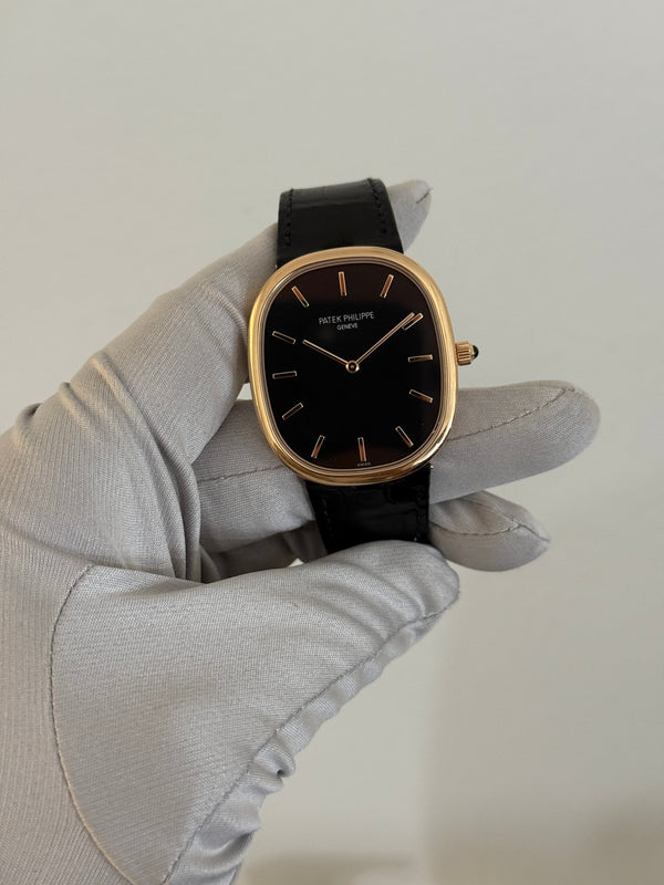 Patek Philippe Watch Golden Ellipse 5738R - Rose Gold - Ebony Black Dial - Full Set - 25% VAT (2020)