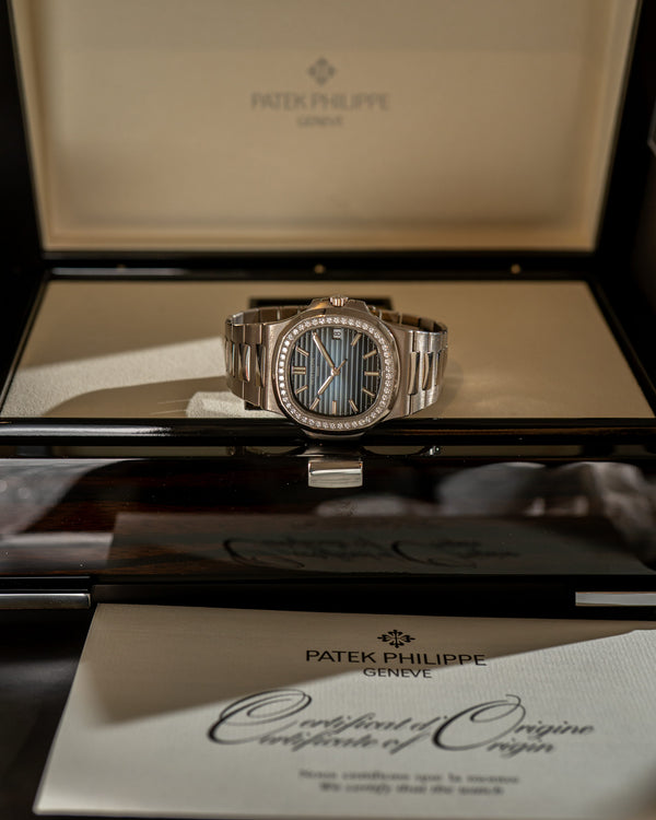 Patek Philippe Watch Patek Philippe Nautilus 5713/1G-010 - White Gold Diamond Bezel - Full Set - 2014