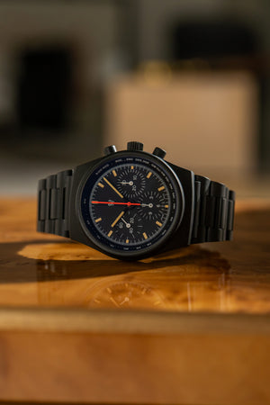 Prestige PWI (Orfina) Watch Chronograph 7183D by Orfina - Black PVD - Watch Only - Circa 1980