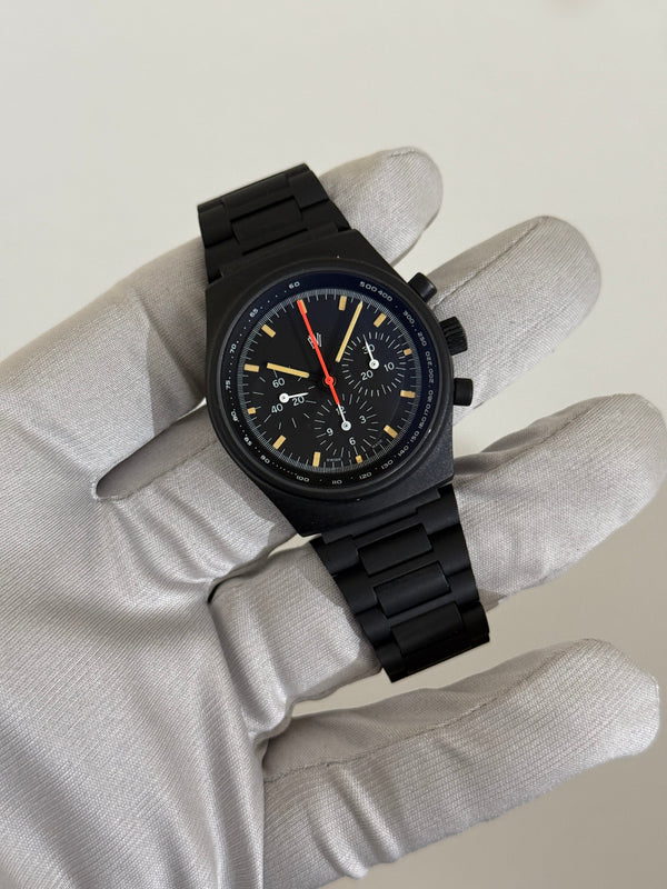 Prestige PWI (Orfina) Watch Chronograph 7183D by Orfina - Black PVD - Watch Only - Circa 1980
