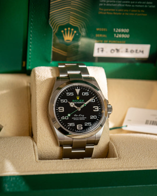 Rolex Watch Air-King 126900 - Black Dial - Full Set - 2024
