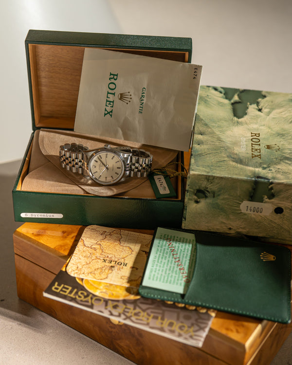 Rolex Watch Air-King 14000 - Silver Dial Jubilee - Full Set - 1991