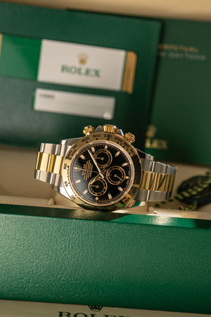 Rolex Watch Cosmograph Daytona 116503 - Steel & Yellow Gold - Black Dial - Full Set - 2020